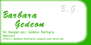 barbara gedeon business card